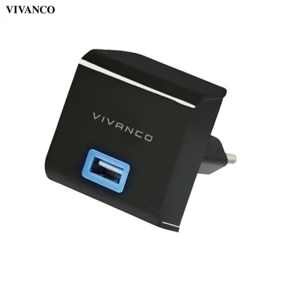 Produktbild von VIVanco™ultimatives Schnellladegerät, kompatibel mit Micro USB 2.0 Kabel 1m EU Stecker 2,1A 10,5W kompakt universell