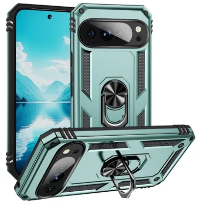 Produktbild von Google Pixel 11 Hülle - Coverup Armor Ring Ständer Back Cover - Mintgrün