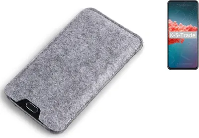 Produktbild von K-S-Trade Filz Handyhülle kompatibel mit Xiaomi Redmi Note 9 5G Schutzhülle Filztasche Filz Tasche Case Sleeve Handy Hülle Filzhülle grau