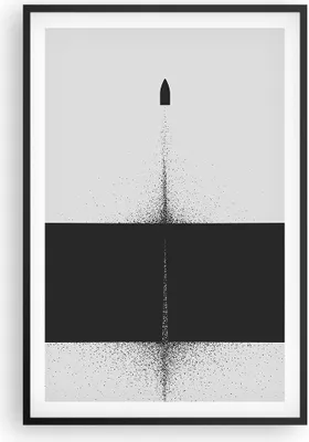 Produktbild von Gerahmtes Poster - Schwarzer Rahmen - Kugel Schwarzweiß Modern - 61x91,5 cm - Wand Bild - Wanddeko - Wandbilder - Kunstposter - Wandposter - Bilderrahmen - Bilder - Kunstdruck - P2BPA61x91-4492