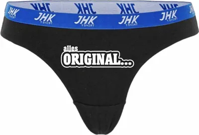 Produktbild von Damen Thong Slip - Boxer-0038-woman-black-h-M - schwarz - M - hinten - Alles Original - lustiges Motiv - Spruch - Unterwäsche - Unterhose - Freizeit - lustig