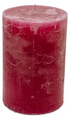 Image de Bougie parfumée "Branded" de Stumpenkerze, diamètre 10 cm, hauteur 15 cm, couleur fuchsia, durée de combustion d'environ 120 heures.