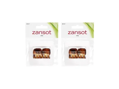 Image de Élastiques à cheveux Zansot Sponka, type tresse, 2,2 cm, couleur tortue, lot de 2