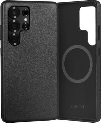 Immagine prodotto di TORRO Custodia Galaxy S25 Ultra Bumper in pelle (compatibile con la ricarica Qi2/MagSafe) - Nero