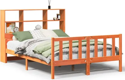 Obrázek produktu pro vidaXL Postel z masivu bez matrace Vosk hnědý 160x200 cm masiv