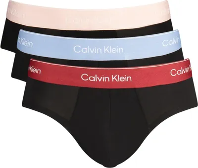 Immagine prodotto di Confezione da tre slip da uomo neri con elastico in vita, disponibili in 3 colori