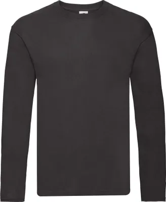Produktbild von Fruit Of The Loom Herren Original T-Shirt, langärmlig PC3035 (4XL) (Schwarz)