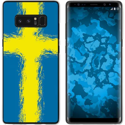 Produktbild von PhoneNatic Case kompatibel mit Samsung Galaxy Note 8 Silikon-Hülle WM Schweden M12