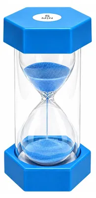 Produktbild von Sanduhr Timer - 5 Minuten Laufzeit mit doppelwandigem Gehäuse und farbigem Sand - Visueller Zeitmesser für Küche Büro Lernen und Spiele - 1 Stück