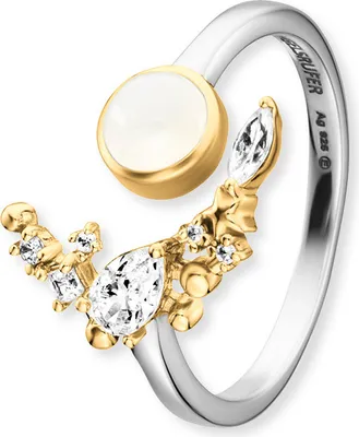 Produktbild von Engelsrufer Ring ERR-LILMOON-MO-BIG Sterling Silber Bicolor Modstein Zirkonia