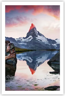 Produktbild von Poster - Poster ohne Rahmen - Berge Felsen Wasser - 61x91,5 cm - Wand Bild - Wanddeko - Wandbilder - Kunstposter - Wandposter - Bilder - Kunstdruck - Wanddekoration - Wandbild - P2XPA61x91-3892