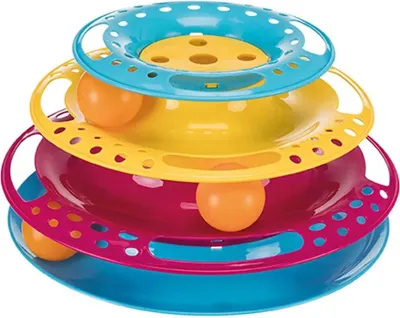 Obrázek produktu pro TRIXIE Catch the Balls, Kočka, Interaktivní hračka, Vícebarevný, Plast, 25 cm, 130 mm