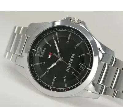 Produktbild von Tommy Hilfiger 1791460 Herrenuhr Armbanduhr Edelstahl silber schwarz