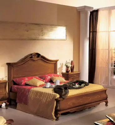 Produktbild von Holzdoppelbett im klassischen Stil s Schlafzimmer design Betten