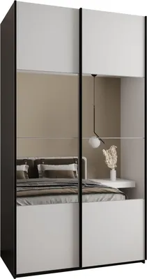 Produktbild von MEBLE KRYSPOL LUX 4 Schrank - 245,5x130x64cm - Schwarz, Weiß, Schwarz