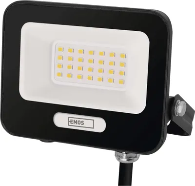 LED reflektor GLARO 20W, černý, IP65, 2000 lm, neutrální bílá