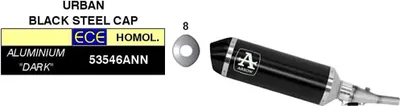 Immagine prodotto di Marmitta slip-on ARROW urban alluminio scuro con fondello dark per Honda Adv 350