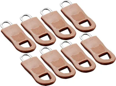 Image de Fermeture à glissière, lot de 8, 25 mm - marron