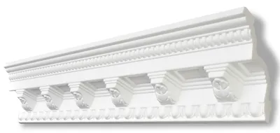 Produktbild von Decosa Zierprofil G33, weiß, 100 x 100 mm, Länge: 2 m - 01 Stück