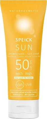 Zdjęcie produktu dla Speick SUN Cream SPF 50, Krem z filtrem przeciwsłonecznym, Twarz i ciało, Tubka, Nawilżający, Ochrona, Kojąca, Skóra uniwersalna, 60 ml