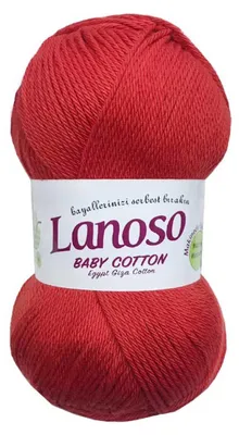 100g Strickgarn BABY COTTON 100 antibakterielles Strickwolle Babywolle Häkelgarn rot