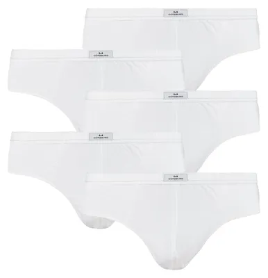 Immagine prodotto di Götzburg Uomo Slip 5 Pack - Single Jersey, Set intimo, Cotone Stretch Bianco XXL