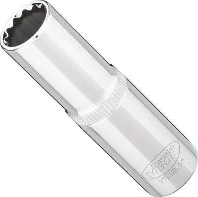 Produktbild von VIGOR Steckschlüsseleinsatz lang V7512L-14 1/2" Außen Doppelsechskant SW 14 mm