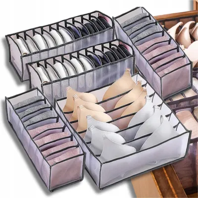 Immagine prodotto di Set di cassettiere 5 pezzi per lavanderia organizer nero