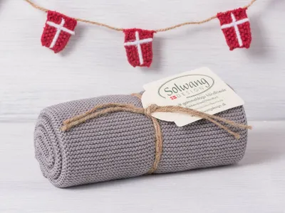 Produktbild von Solwang Küchentuch STAHLGRAU MEDIUM gestrickt Putztuch Geschirrtuch Handtuch
