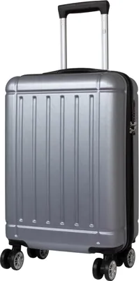 Produktbild von Polycarbonat Hartschale Reise Koffer Trolley Gepäck vier 360° Rollen TSA Schloss Parma Silber Gr. M