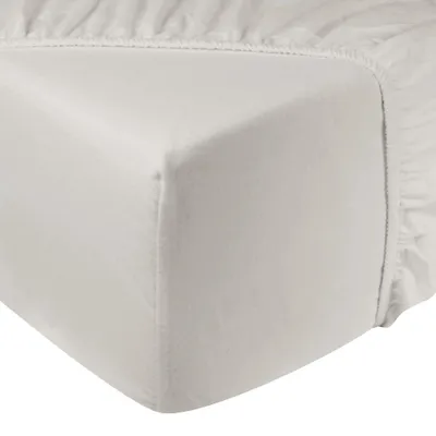Produktbild von DoubleDry Flanell Spannbettlaken 90x200 cm - 100% Baumwolle - Spannbetttuch - 28 cm Steg - Ecru