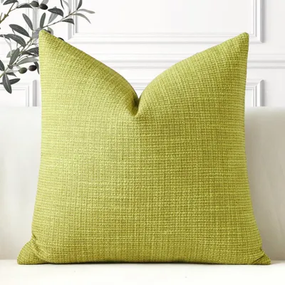 Produktbild von Kissenbezug 50x50 cm Grasgrün Leinenoptik 1 Stück