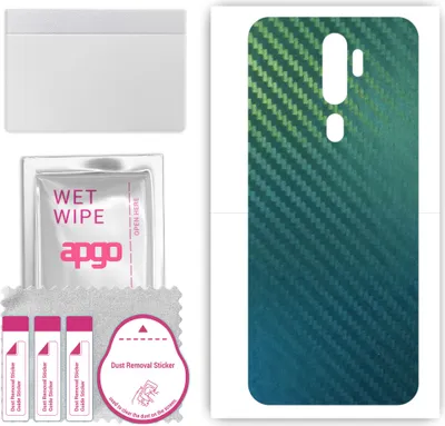 Produktbild von apgo Rückseite Schutzfolie, Skin, kompatibel mit Oppo A9, Hinten Displayschutzfolie aus Vinylfolie, kratzfest, einfache Montage - Kohlenstoff-Chamäleon CAKA1