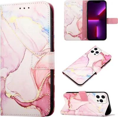 Produktbild von König Design Hülle kompatibel mit Apple iPhone 13 Pro Kunstleder Handyhülle - Handy Case Motiv 4