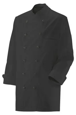Produktbild von Kochjacke, schwarz, Größe 2XL : 2XL : schwarz : 65% Polyester 35% Baumwolle