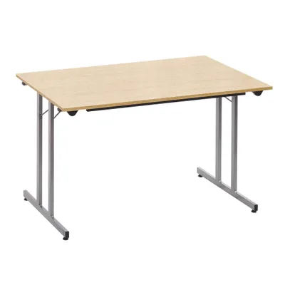 Produktbild von SODEMATUB Mehrzwecktisch ahorn rechteckig, Vierkantrohr silber, 120,0 x 60,0 x 74,0 cm