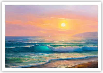 Produktbild von Poster - Poster ohne Rahmen - Meer Welle Ufer - 100x70 cm - Wand Bild - Wanddeko - Wandbilder - Kunstposter - Wandposter - Bilder - Kunstdruck - Wanddekoration - Wandbild - P2XAA100x70-3915