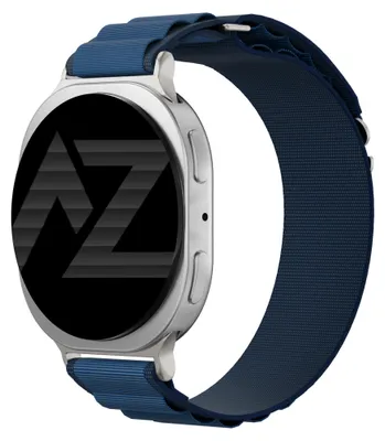 Produktbild von Accezz Nylon-Armband für die Samsung Galaxy Watch 9 (40/44mm) / Watch 8 (40/44mm) / Classic (46mm) - Dunkelblau