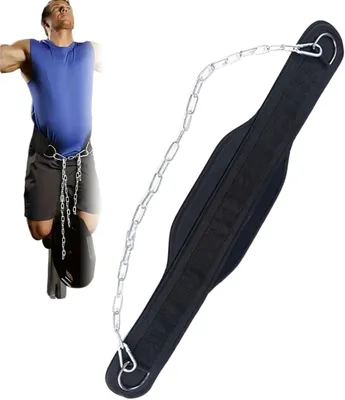 Image de Ceinture de lest - Ceinture de traction - Entraînement de force - Force maximale - 200 kg - Noir