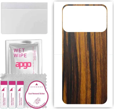 Produktbild von apgo Rückseite Schutzfolie, Skin, kompatibel mit Tecno Spark 8P, Hinten Displayschutzfolie aus Vinylfolie, kratzfest, einfache Montage - Tigerwood