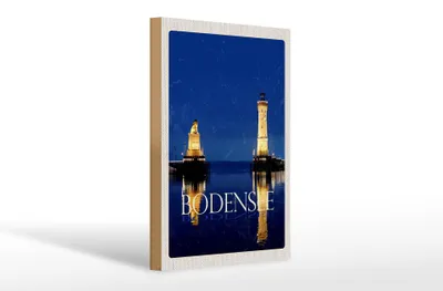 Produktbild von Holzschild Reise 20x30cm Bodensee Deutschland Leuchttutm