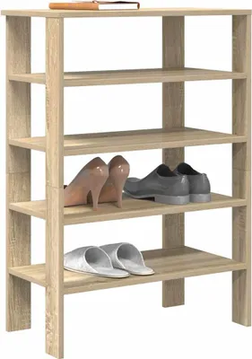Immagine prodotto di vidaXL Portascarpe in rovere Sonoma 61x32x87,5 cm Materiale a base di legno