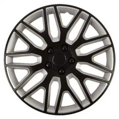Obrázek produktu pro J&J Automotive | Poklice Černá a Stříbrná 15" 4ks