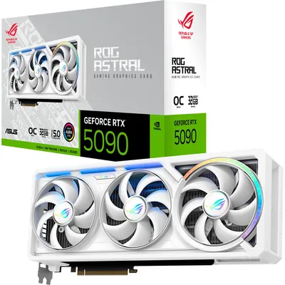 Produktbild von ASUS GeForce RTX 5090 ROG ASTRAL GAMING OC WHITE Edition, Grafikkarte