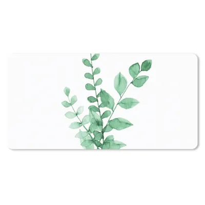 Produktbild von MuchoWow® Schreibtischunterlage Aquarelle - Blätter - Pflanzen 80x40 cm - XXL Mauspad - Gaming Mauspad