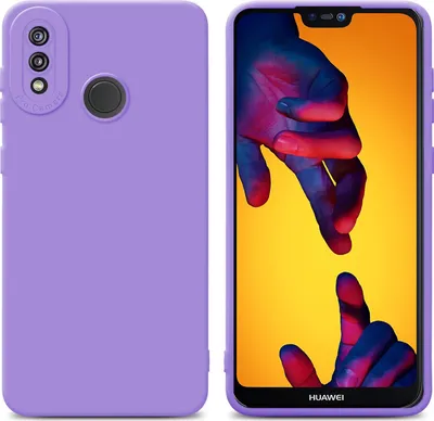 Produktbild von Cadorabo Hülle für Huawei P20 LITE 2018 / NOVA 3E Schutz Hülle in Lila TPU Silikon Etui Case Handyhülle