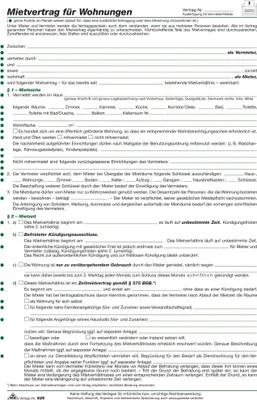 Produktbild von RNK Mietvertrag 525 Wohnung DIN A4 6Blatt