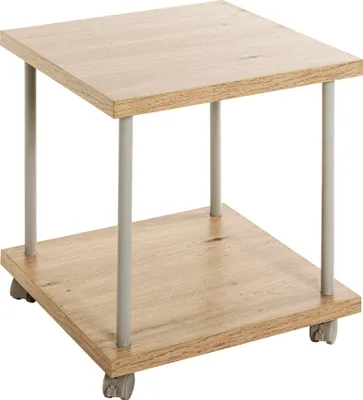 Produktbild von HAKU Beistelltisch auf Rollen Servierwagen Eiche hell, Kaschmirgrau - MDF, Metall, B/H/T: 40x45x40 cm