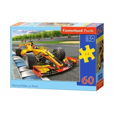 Zdjęcie produktu dla Puzzle 60 elementów: Samochód wyścigowy na torze 66179