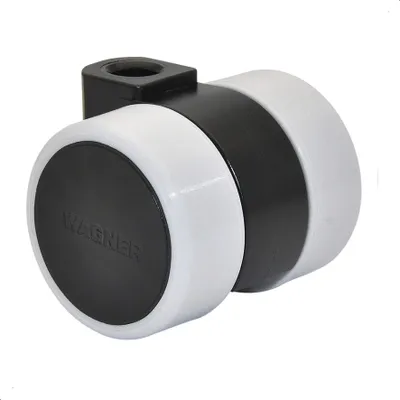Produktbild von WAGNER Design Möbelrolle / Lenkrolle SOFT - Durchmesser Ø 38 mm, schwarz / grau, Tragkraft 70 kg - DE Ware - 01024101